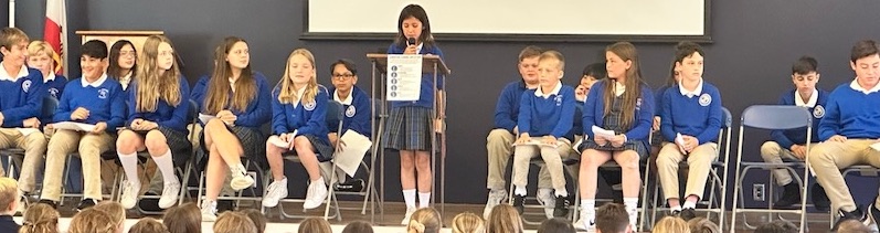 Students council at assembly